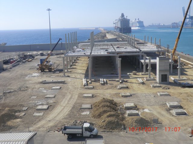 the new terminal under construction showing the base of the 210m concourse july 2017 2